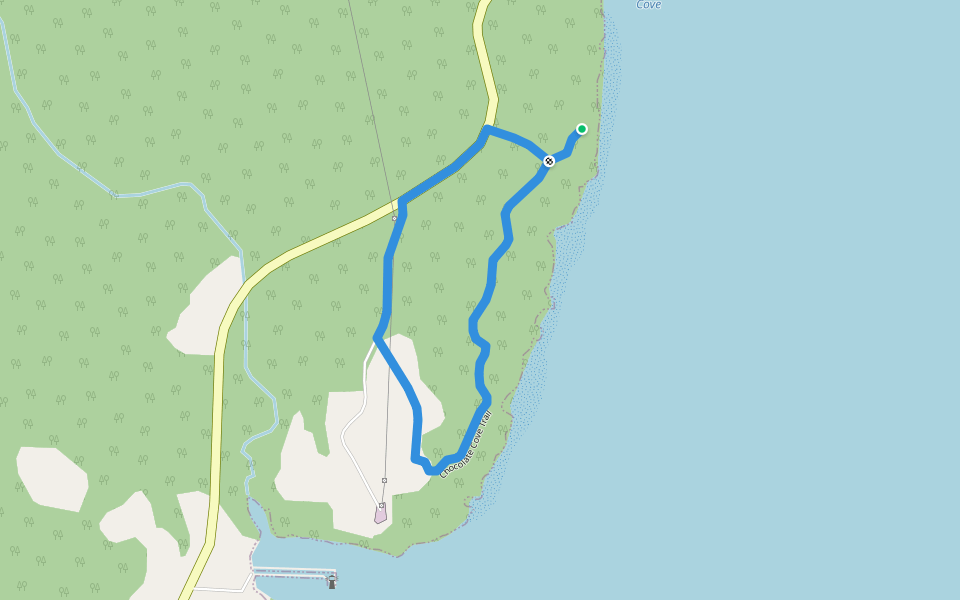 Chocolate Cove Loop walking route map in Chocolate Cove