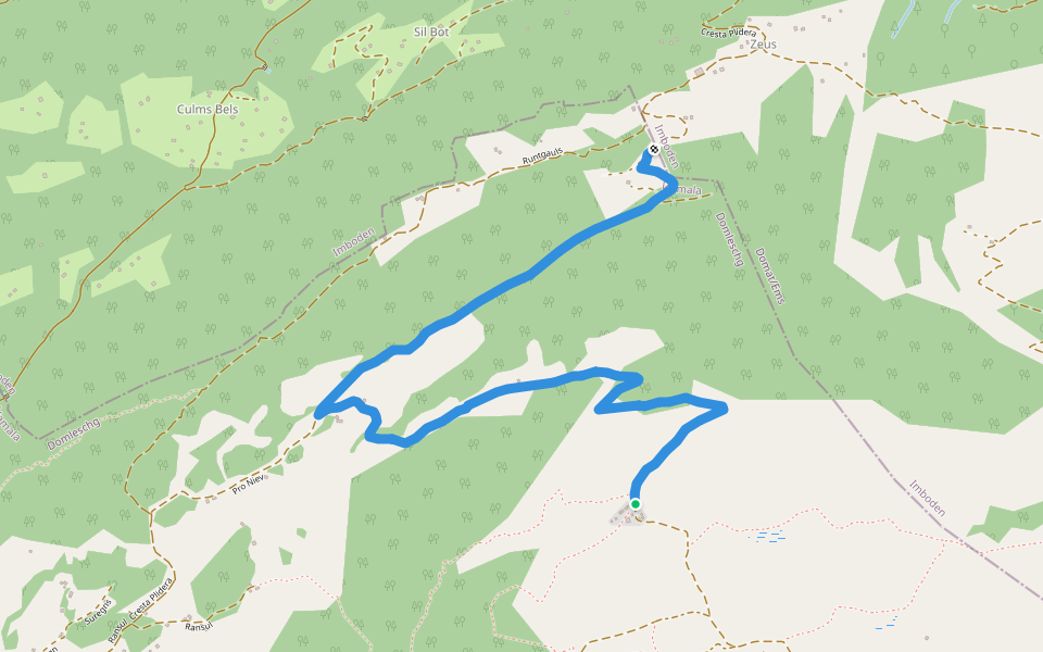 Alp da Veuden - Zeus? - fixme walking route map in Domleschg