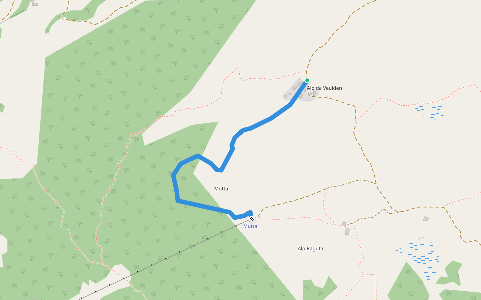 Alp da Veuden - Mutta? / Sesselbahn? / Alp Raguta? - fixme walking route map in Domleschg