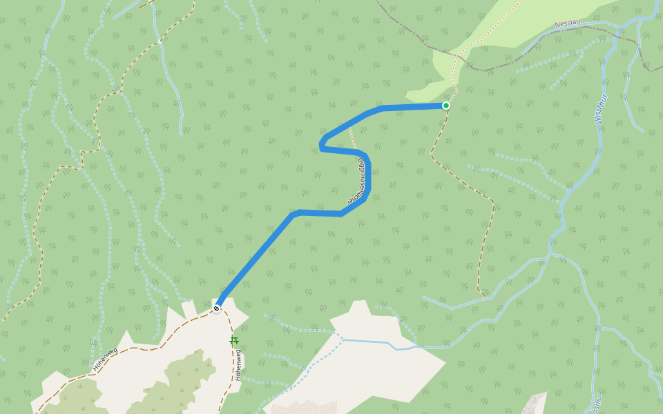 ? - Au? / Stein? walking route map in Nesslau