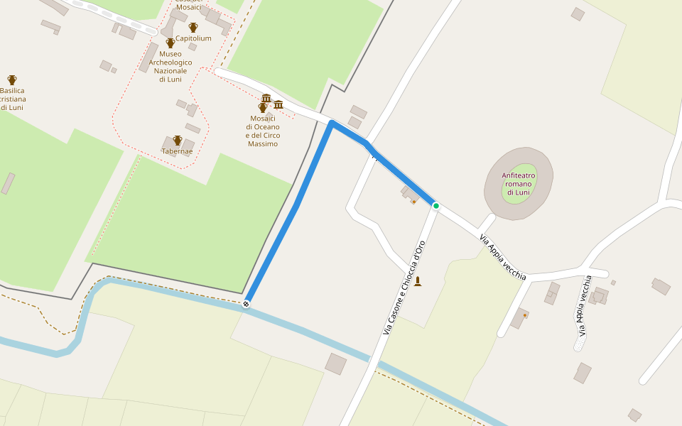 Via della Costa walking route map in Luni Mare