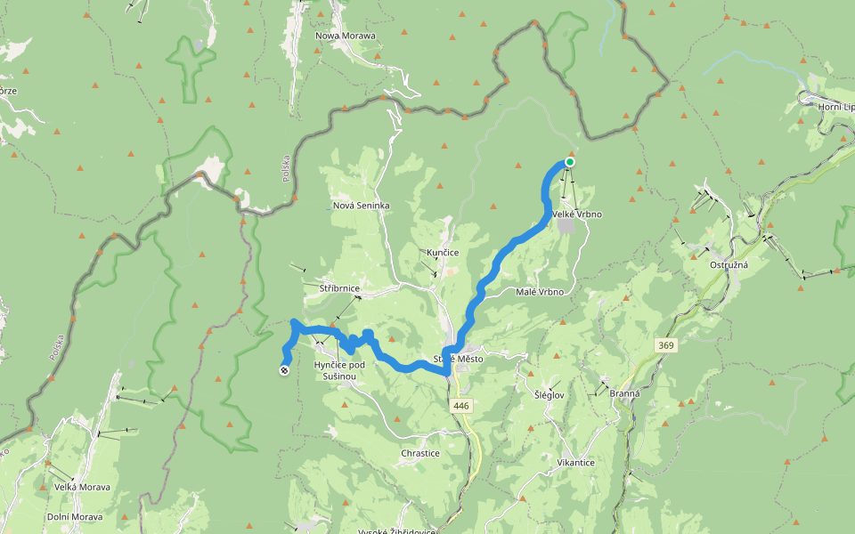 [Z] Staré město - Paprsek walking route map in Staré Město
