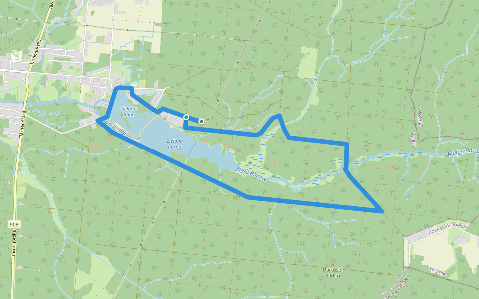 Ścieżka przyrodniczo-dydaktyczna "Zielona Pętla" walking route map in Kalety