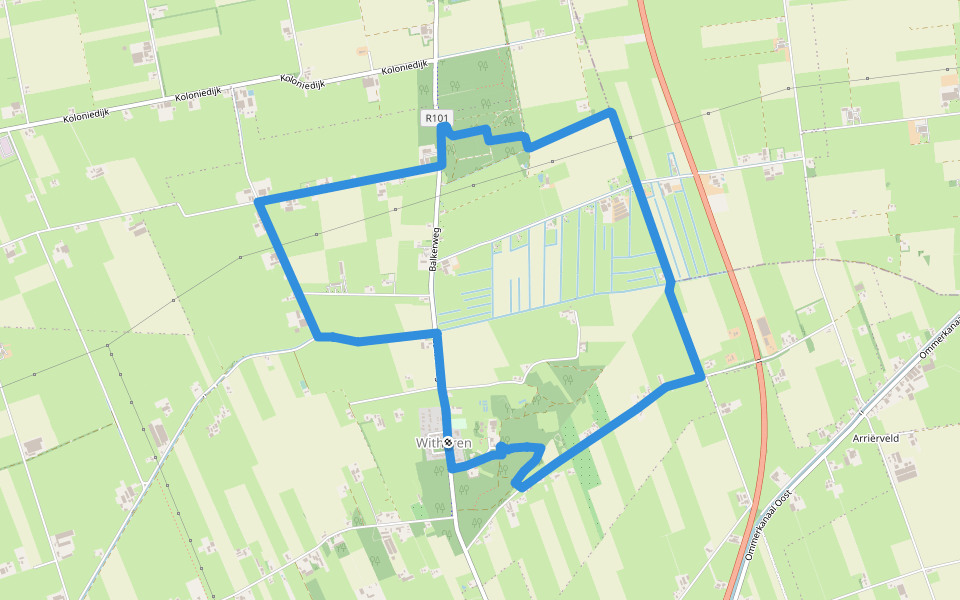 WNW Vechtdal - Witharen - groene route walking route map in Witharen