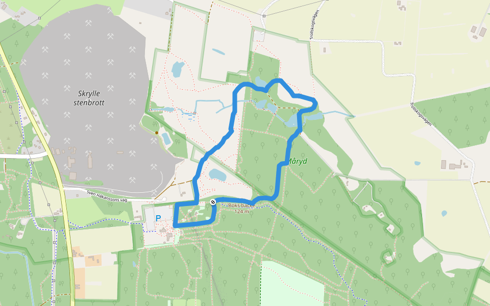 Romundspåret walking route map in Hardeberga