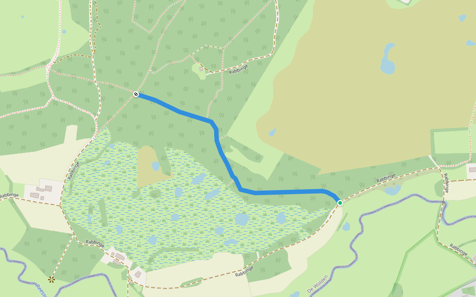 WNW Vechtdal - verbinding A34-A38 walking route map in Balkbrug
