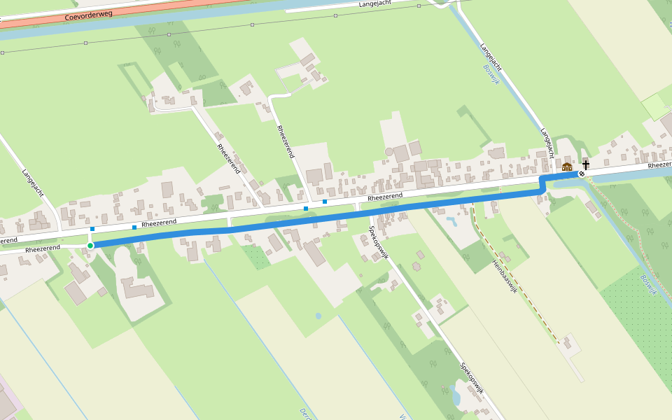 WNW Vechtdal - verbinding B16-D84 walking route map in Dedemsvaart