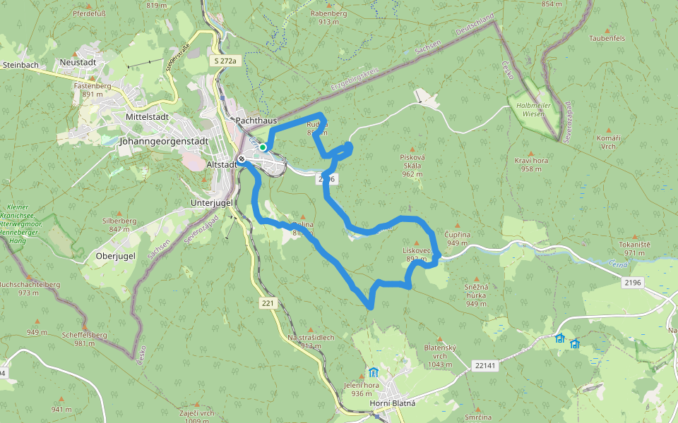 [Č] NS Horská walking route map in Potůčky