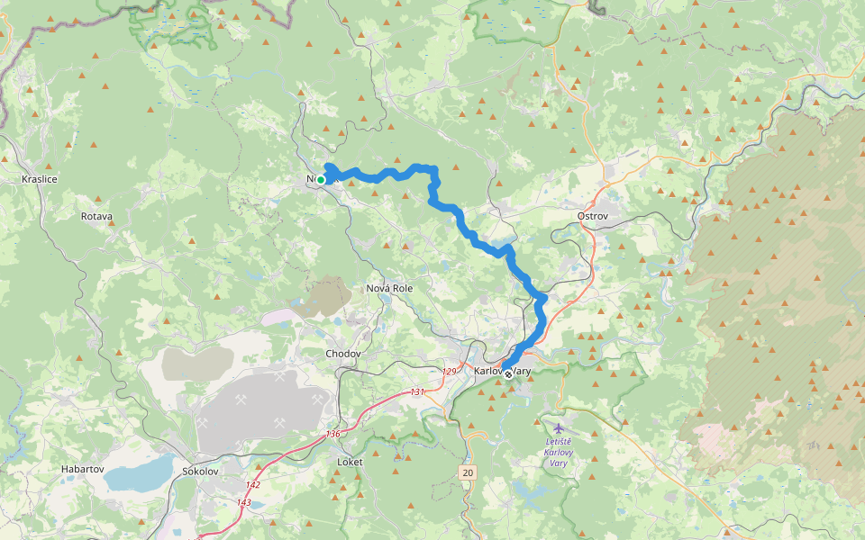 [Ž] Karlovy Vary - Nejdek walking route map in Nejdek