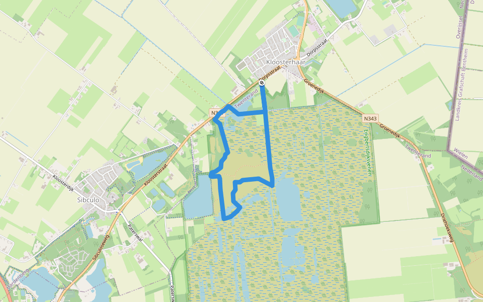 Engbertsdijksvenen Heideroute walking route map in Kloosterhaar