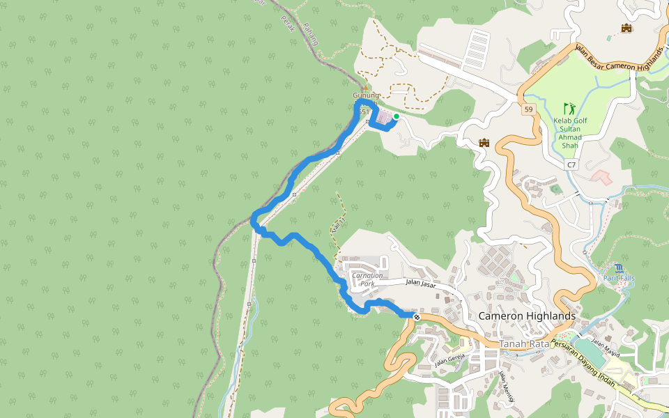 Trail 10 walking route map in Brinchang