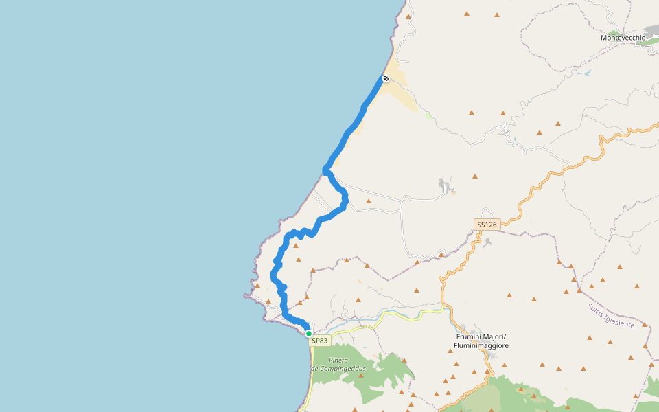 CMSB 05 walking route map in Portixeddu