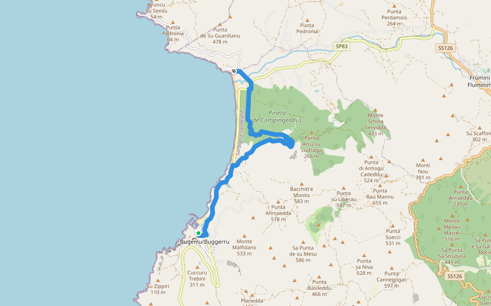 CMSB 04 walking route map in Buggerru