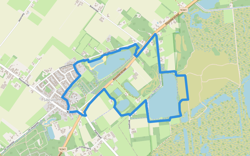 WNW Twente -Sibculo -oranje route walking route map in Sibculo