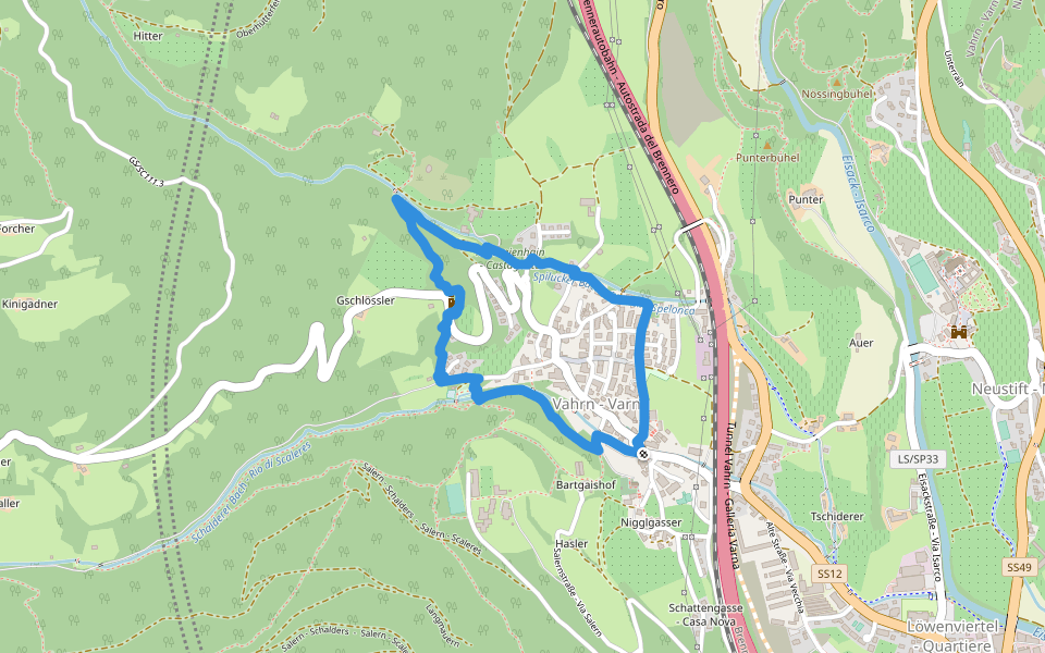Carl-Toldt-Weg walking route map in Varna