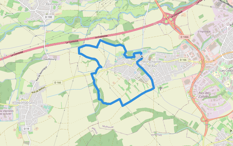 Circuit du Steinbachlein Morschwiller-le-bas - anneau rouge walking route map in Morschwiller-le-Bas