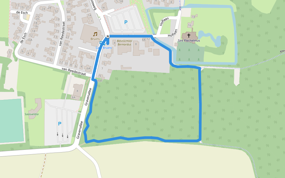 WNW Twente - Saasveld - oranje route walking route map in Saasveld