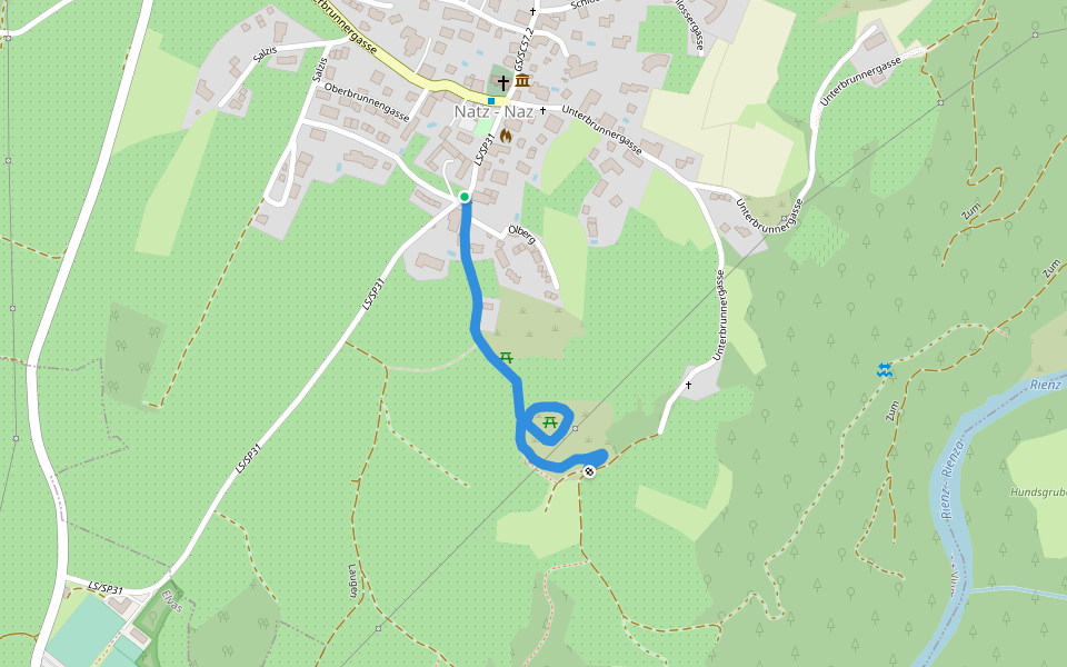 Rundweg Ölberg walking route map in Naz