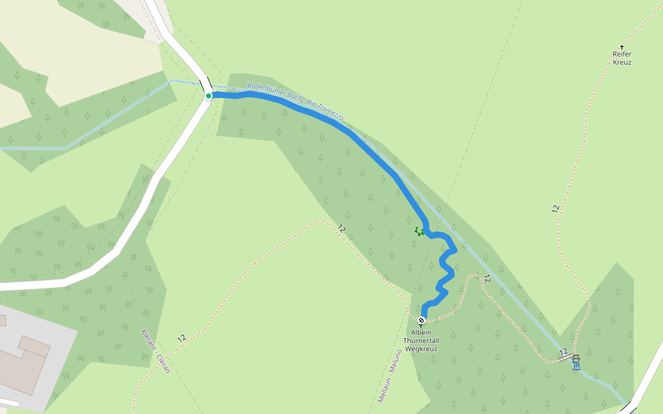 Thurner Thall walking route map in Cleran