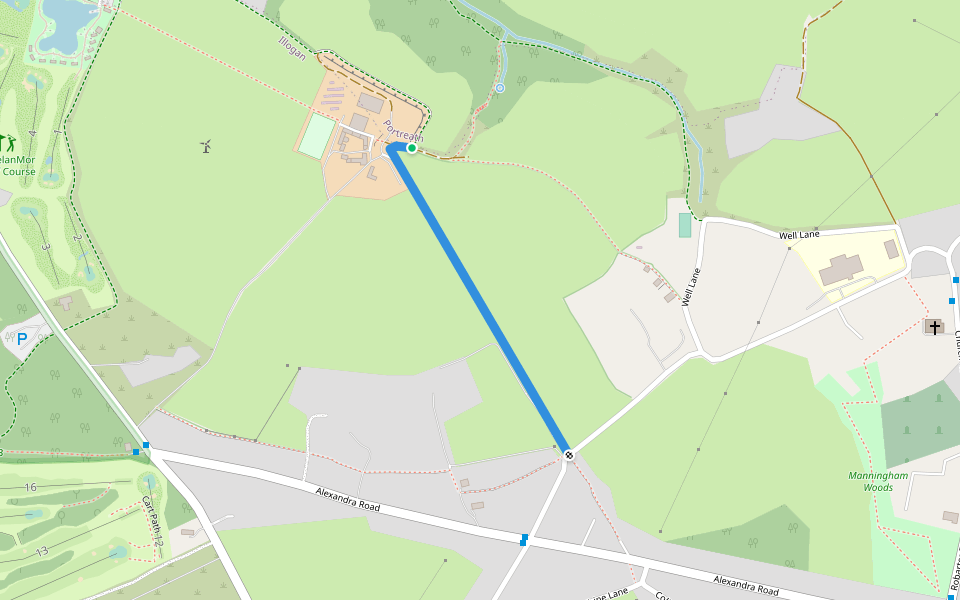 Illogan BR 28 walking route map in Illogan