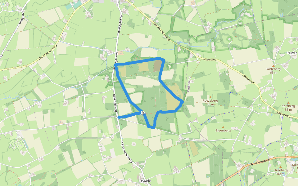 WNW Twente - Vasserheide - gele route walking route map in Haarle Gem Tubbergen