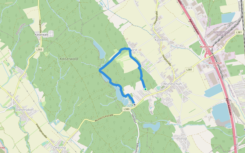 Naturlehrpfad walking route map in Wundschuh