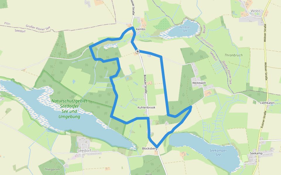 Rundweg Kembs walking route map in Seedorf