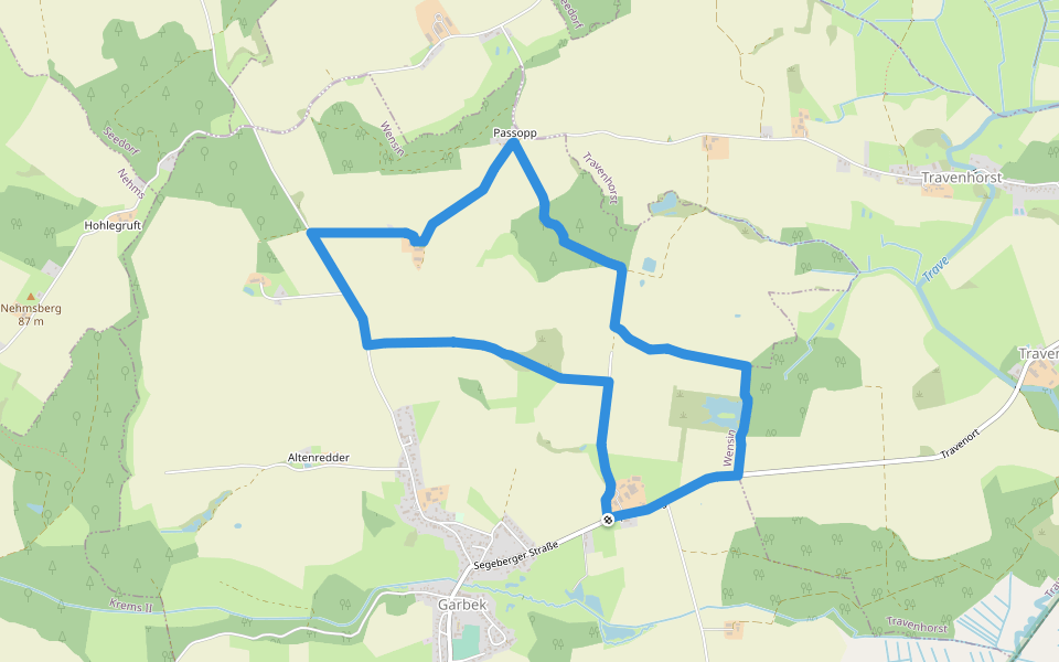 Rundweg Redder walking route map in Wensin
