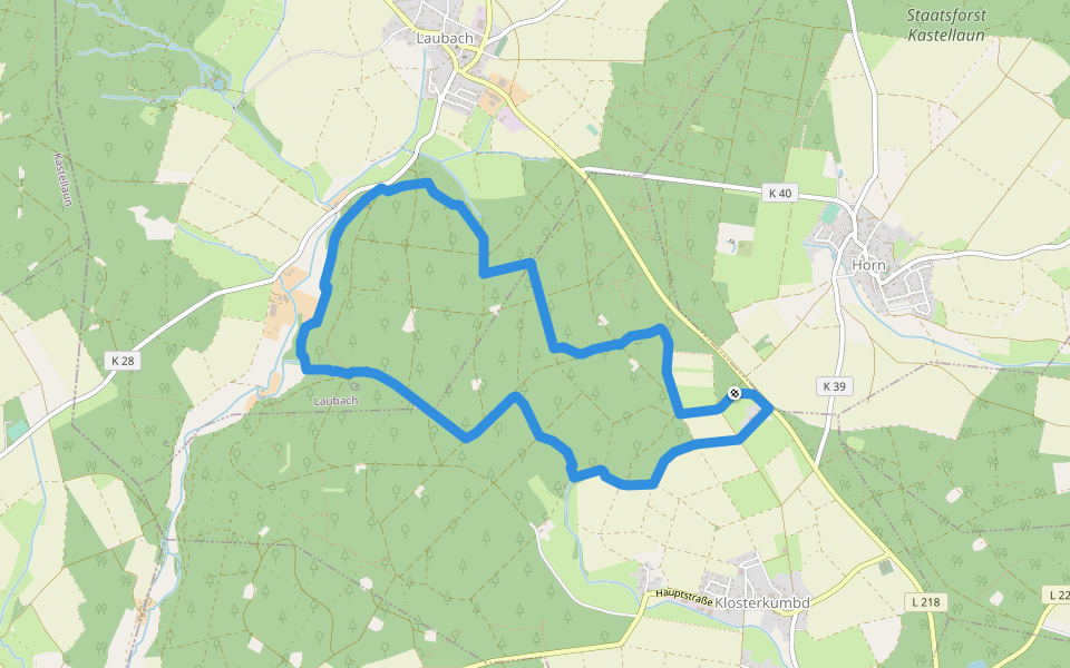 Traumschleife Klingelfloß walking route map in Klosterkumbd