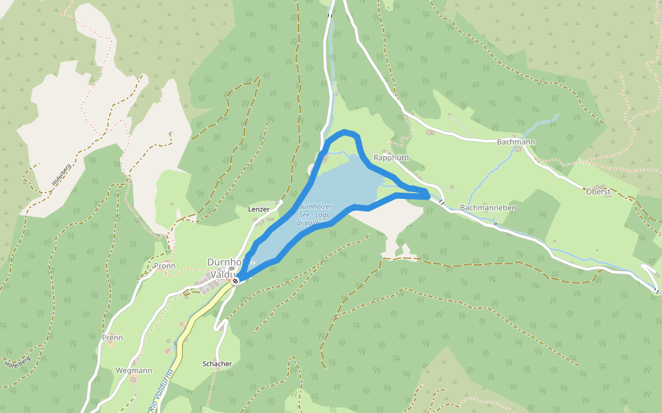 Seerundweg walking route map in Valdurna
