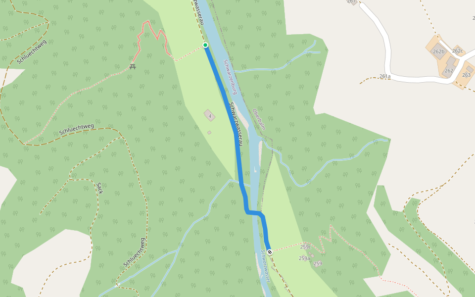 Schwarzwassergrabe - Schwarzwassergrabe walking route map in Schwarzenburg