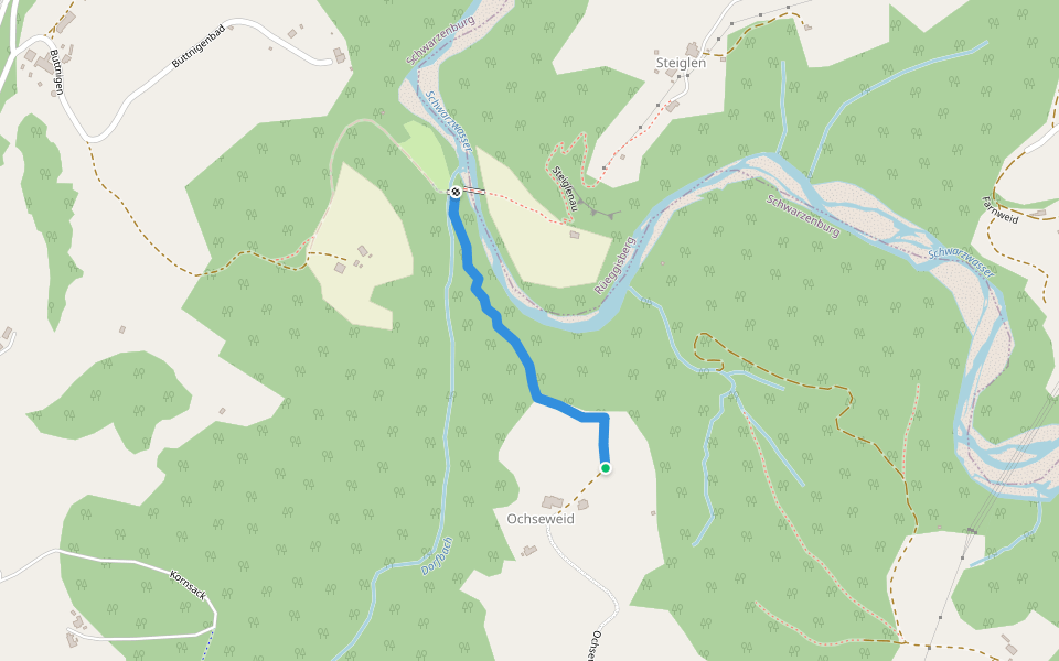 Burgbachsteg - Elisried? - fixme walking route map in Schwarzenburg