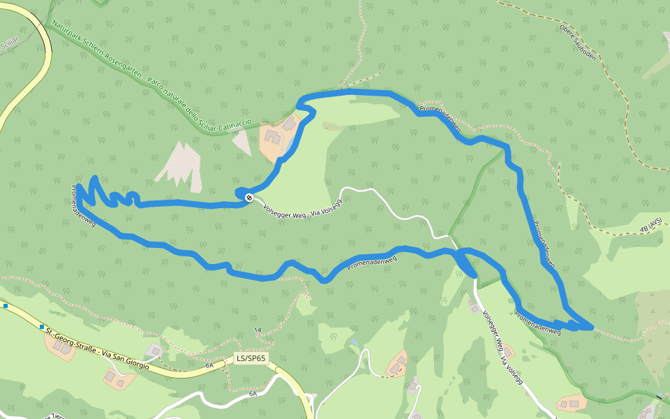 Promenadenweg (Tiers) walking route map in Tires