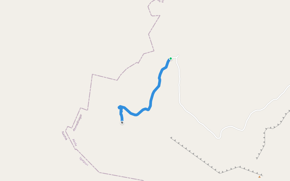 Bitangad walking route map in Bitanwadi