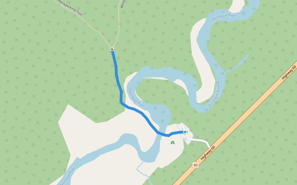 Western Uplands Backpacking Trail (approach from hwy 60)