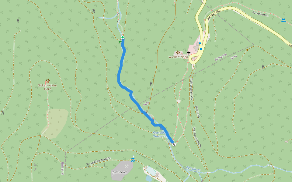 Gertelbach Roßgumpen - Obere Gertelbachfälle