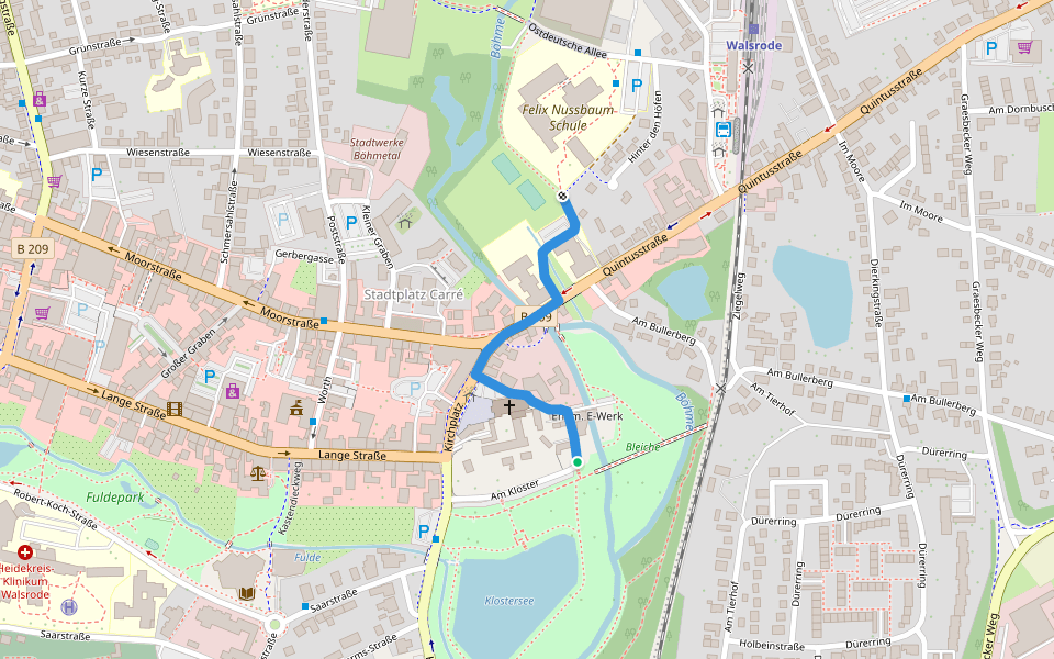Walsroder Rundwanderweg walking route map in Walsrode