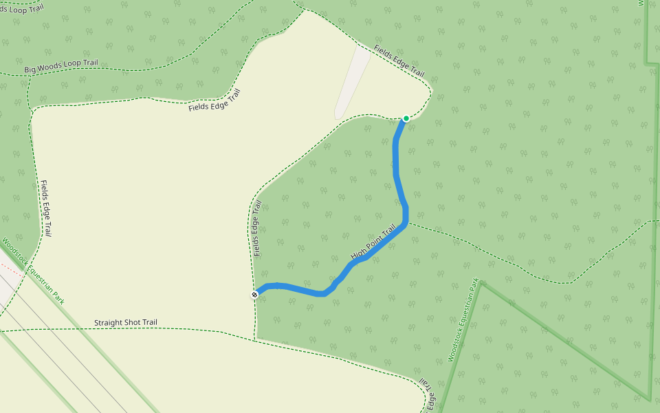 High Point Trail walking route map in Dickerson