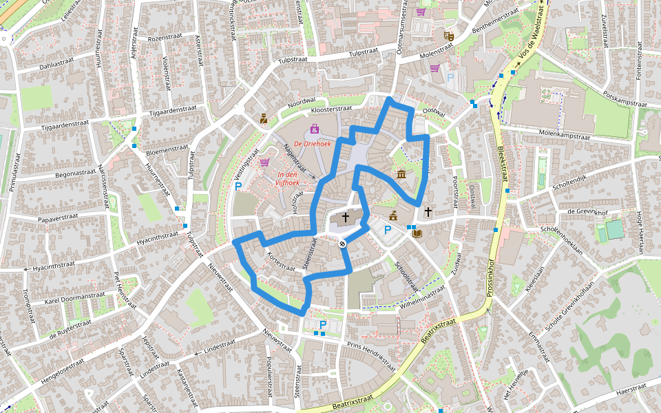 WNW Twente - Oldenzaal - groene route walking route map in Oldenzaal