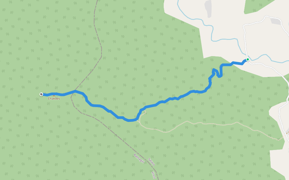 Chakdev walking route map in Valawan