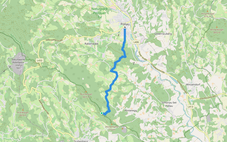 Wanderweg 944 walking route map in Hinteregg