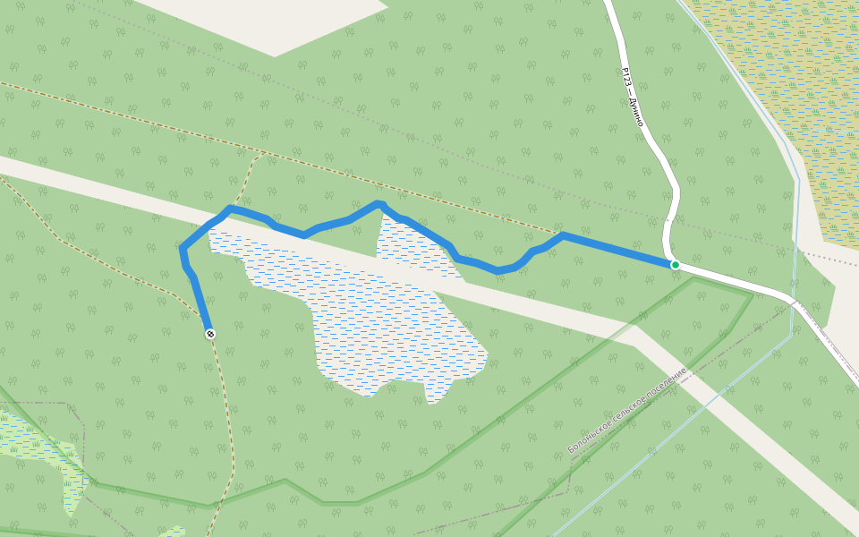Заповедная природа walking route map in Fomino