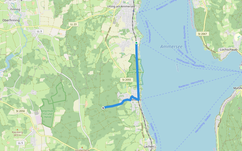 Riedenau-Runde walking map