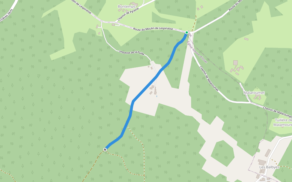Liaison Eglise-Neuve-d'Issac - Issac walking route map in Issac