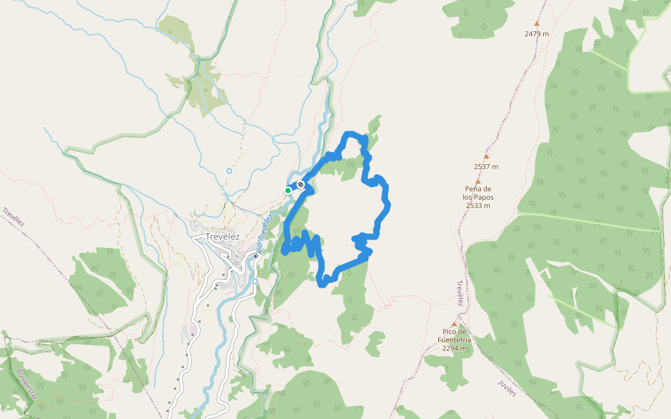 SL-A 78 Peñabón walking route map in Trevélez