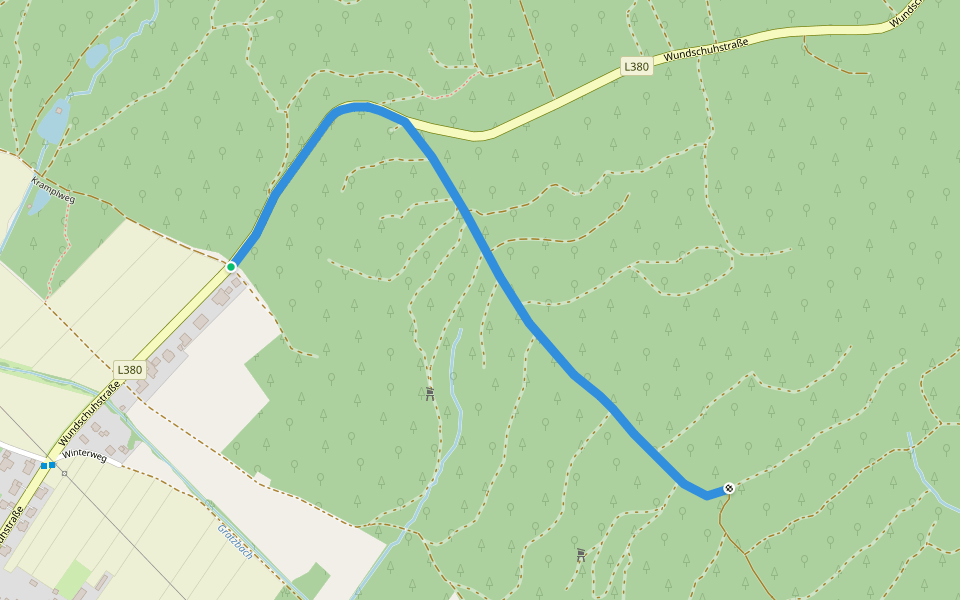 Kneippwanderweg 1 walking route map in Zwaring