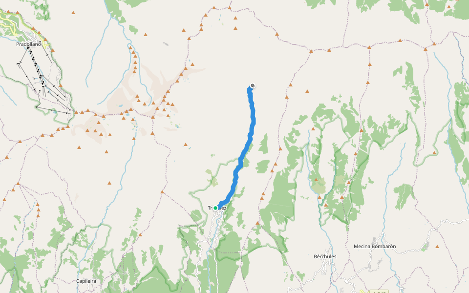 SL-A 79 Horcajo walking route map in Trevélez