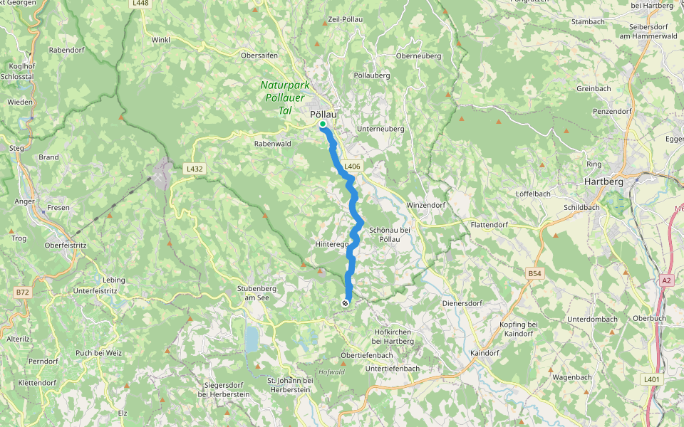 Wanderweg 9 walking route map in Pöllau bei Hartberg