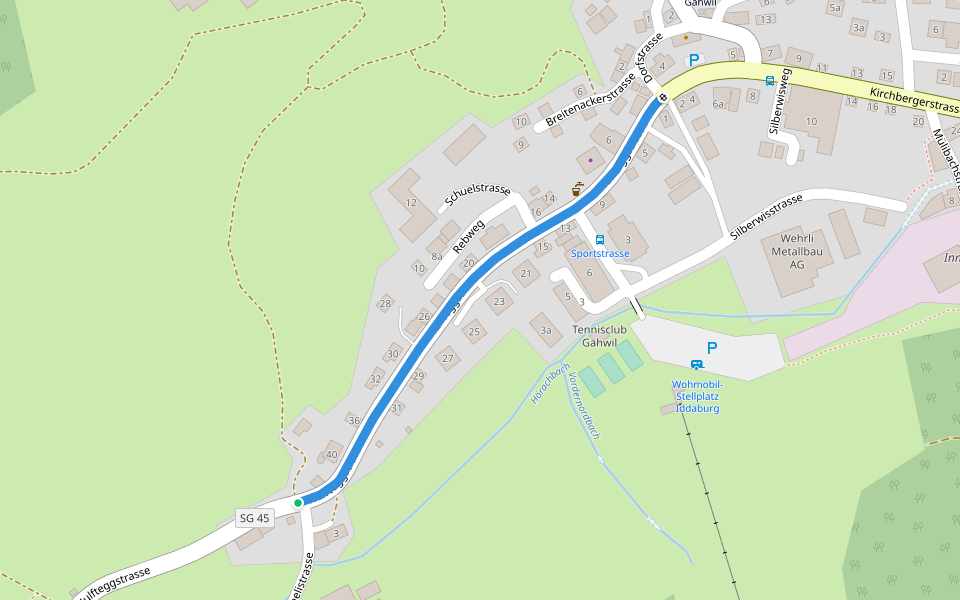 Gähwil Seeli - Gähwil? - fixme walking route map in Kirchberg