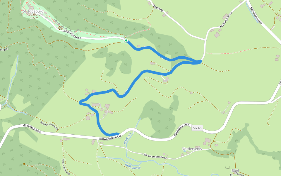 Lämmligarten - Mühlrüti? - fixme walking route map in Kirchberg